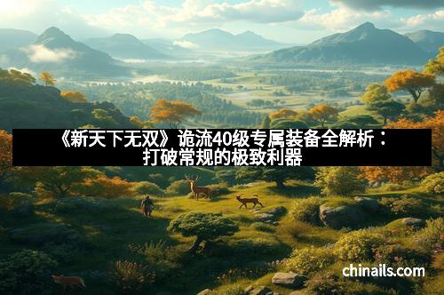 《新天下无双》诡流40级专属装备全解析:打破常规的极致利器